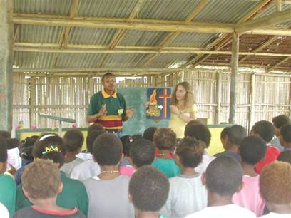 Ellen French and Children Bible School in PNG